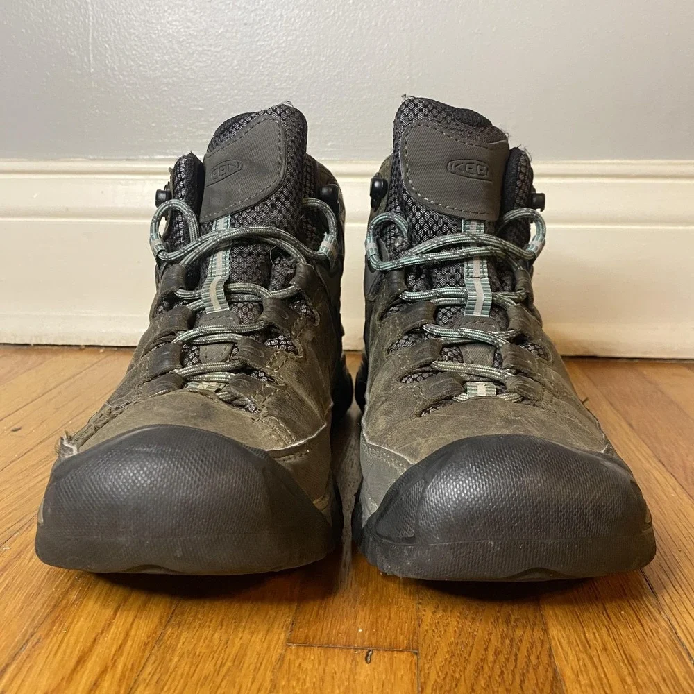KEEN Winter Hiking Boots Womens Size 7 Brown Waterproof Ankle Lace Up KEEN.DRY